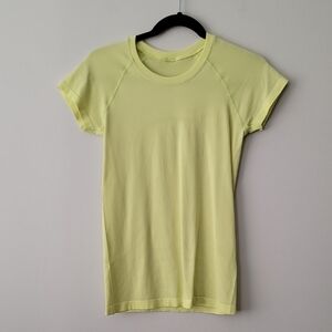 Lululemon Yellow Short Sleeve Women's Compression Shirt
